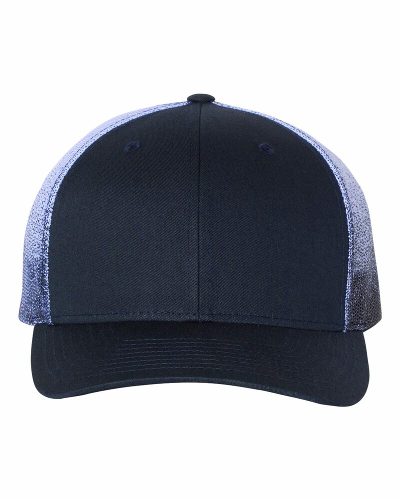 richardson 112pm printed mesh-back trucker cap Front Fullsize
