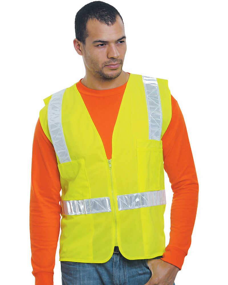 bayside b3788 unisex ansi surveyor vest Front Fullsize