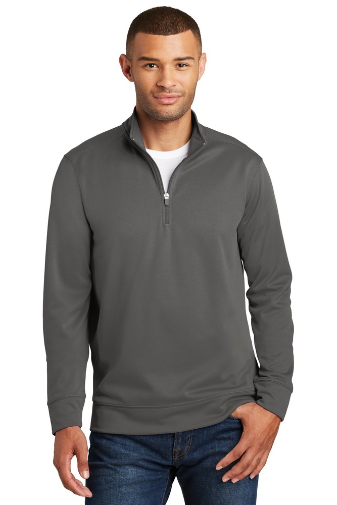 port & company pc590q performance fleece 1/4-zip pullover sweatshirt Front Fullsize
