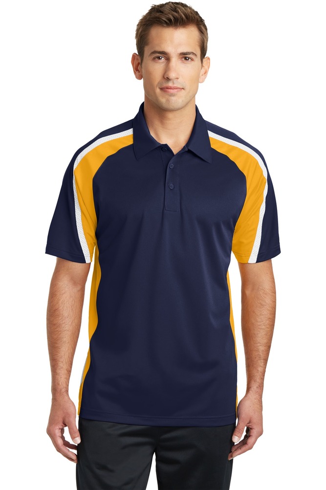Sport-Tek ST654 Tricolor Micropique Sport-Wick ® Polo Front Fullsize"