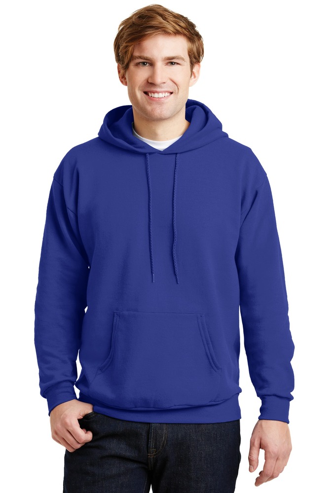 Hanes P170 Unisex Ecosmart® 50/50 Pullover Hooded Sweatshirt Front Fullsize"
