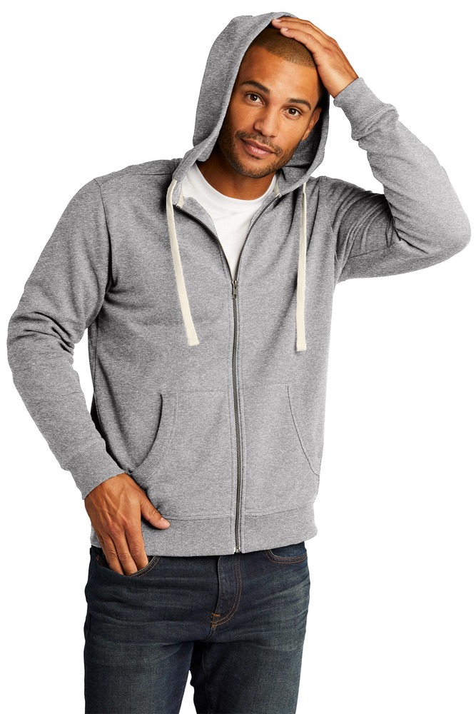 District DT8102 Re-Fleece ™ Full-Zip Hoodie Front Fullsize"