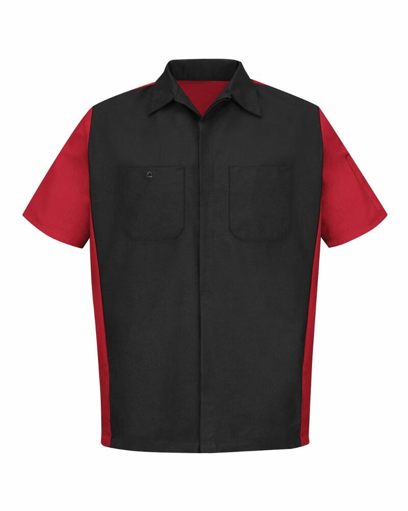 Red Kap SY20 Short Sleeve Ripstop Crew Shirt Front Fullsize"