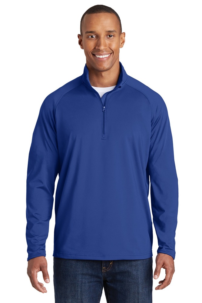 Sport-Tek TST850 Tall Sport-Wick ® Stretch 1/2-Zip Pullover Front Fullsize"