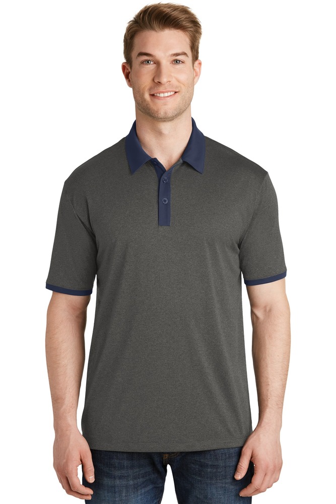Sport-Tek ST667 Heather Contender ™ Contrast Polo Front Fullsize"