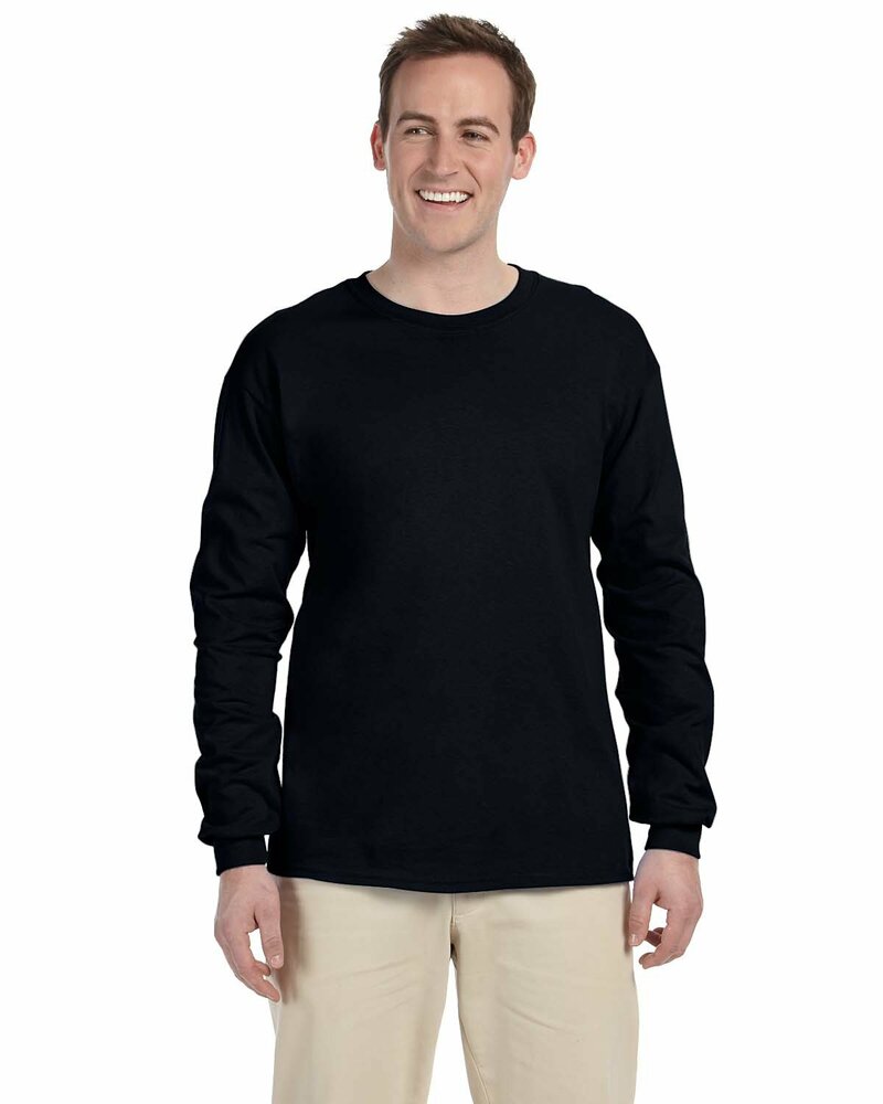 Fruit of the Loom 4930 Adult HD Cotton™ Long-Sleeve T-Shirt Front Fullsize"