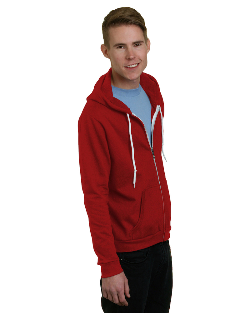 bayside ba875 unisex 7 oz., 50/50 full-zip fashion hooded sweatshirt Front Fullsize