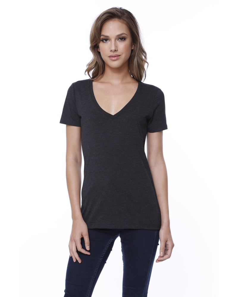 startee st1512 ladies' triblend v-neck t-shirt Front Fullsize