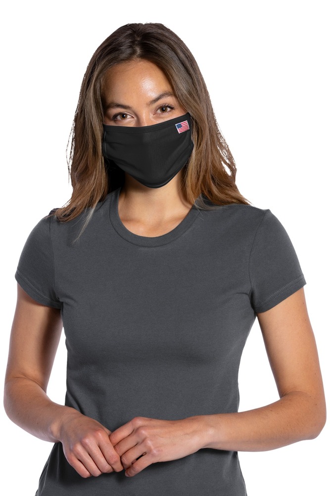 Port Authority USPAMASK All-American Cotton Knit Face Mask 5 pack (100 packs = 1 Case) Front Fullsize"