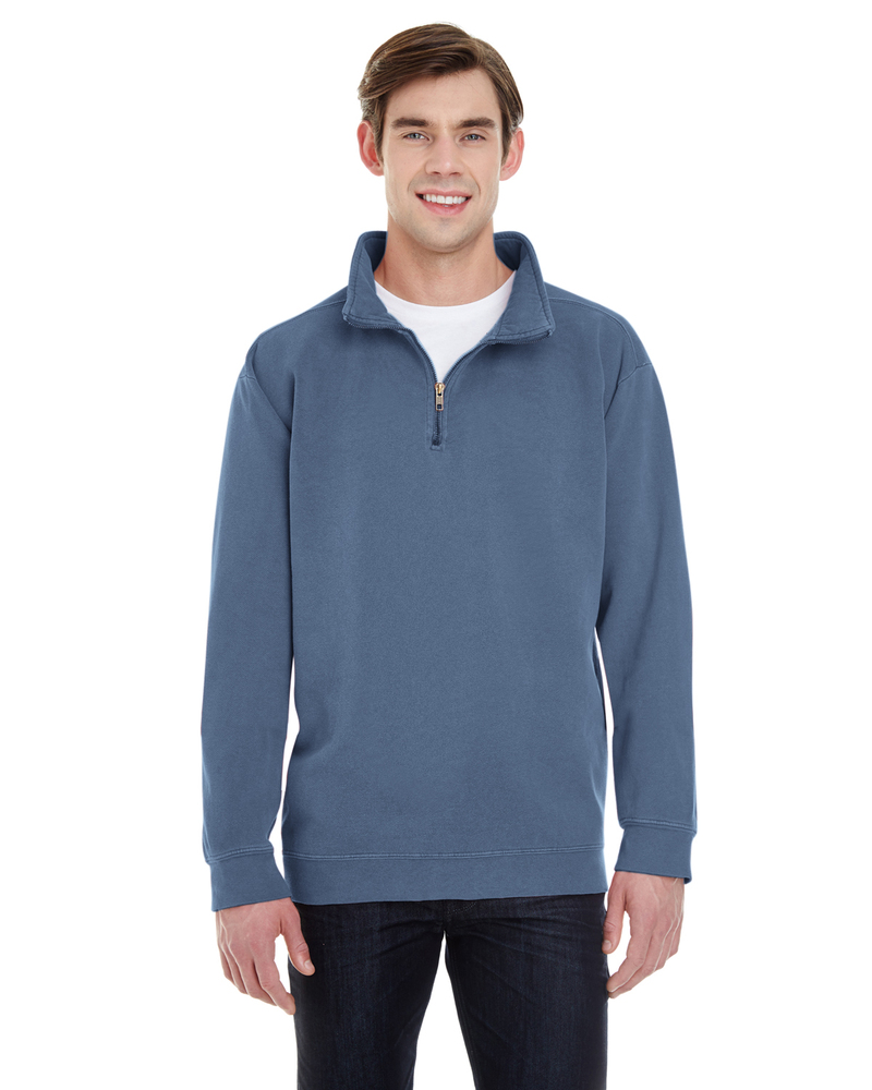 comfort colors 1580 ring spun 1/4-zip sweatshirt Front Fullsize