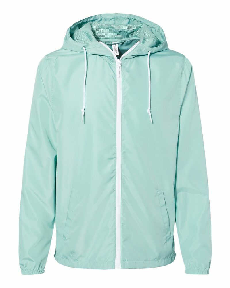 Independent Trading Co. EXP54LWZ Unisex Lightweight Windbreaker Full-Zip Jacket Front Fullsize"