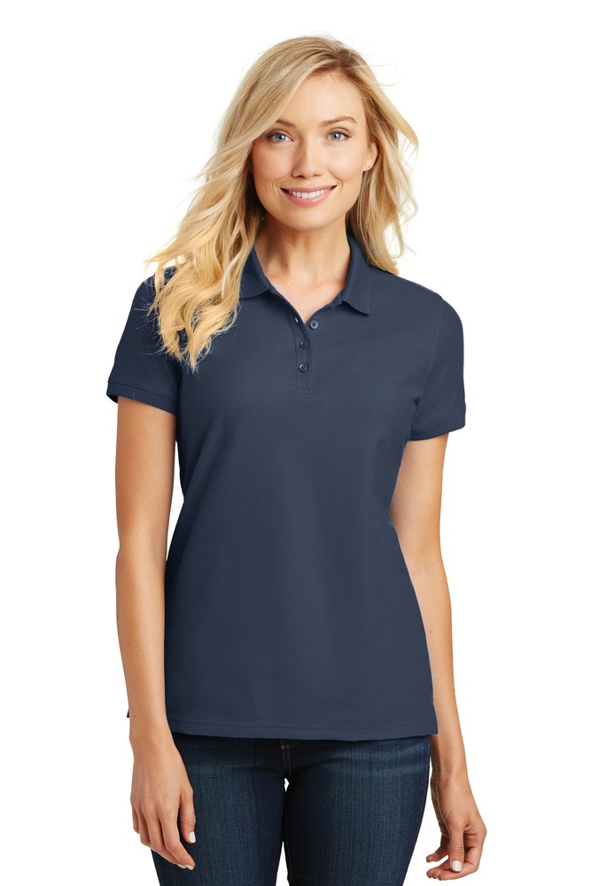 port authority l100 ladies core classic pique polo Front Fullsize