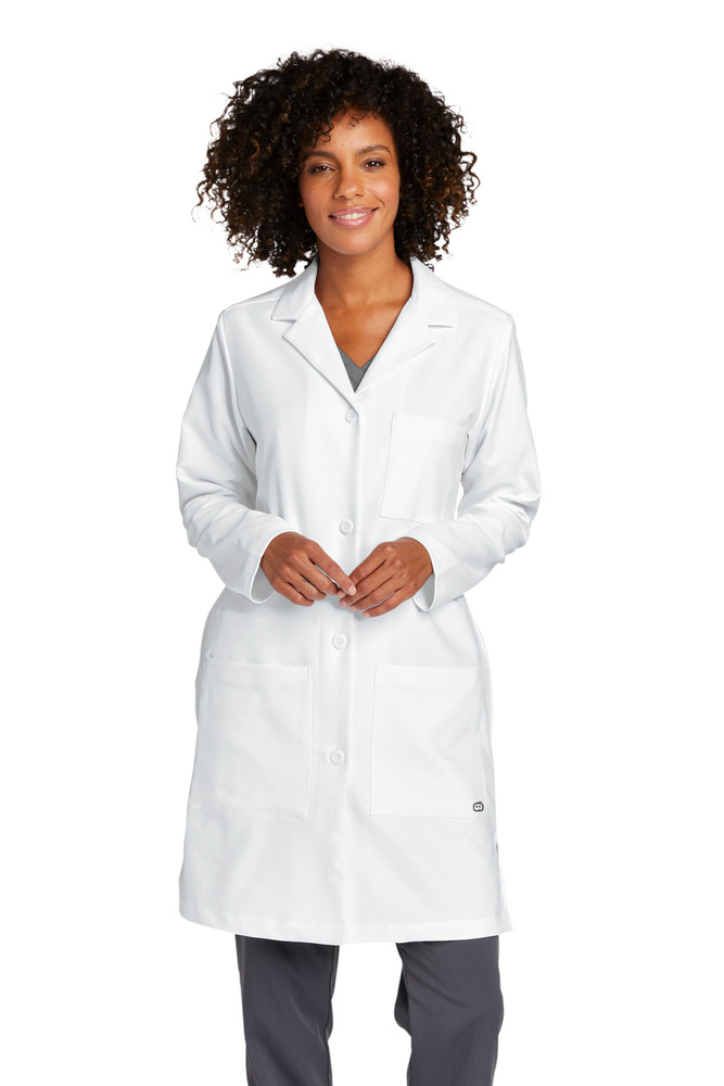 wonderwink ww4172 women's long lab coat Front Fullsize