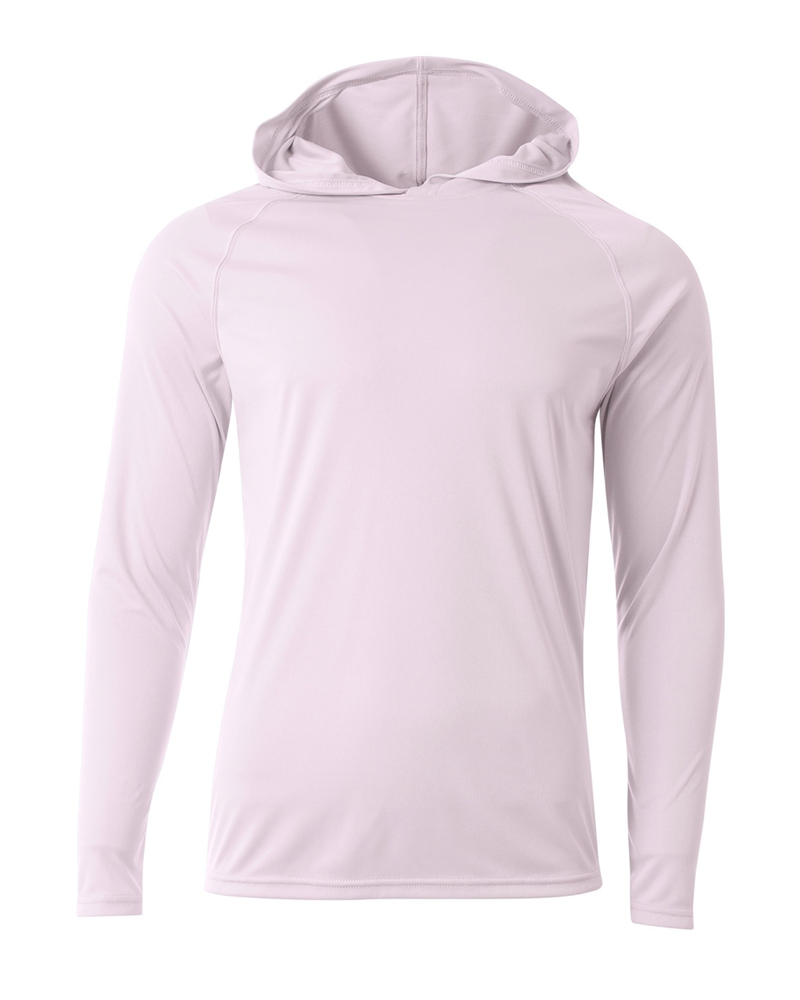 a4 n3409 men's cooling performance long-sleeve hooded t-shirt Front Fullsize