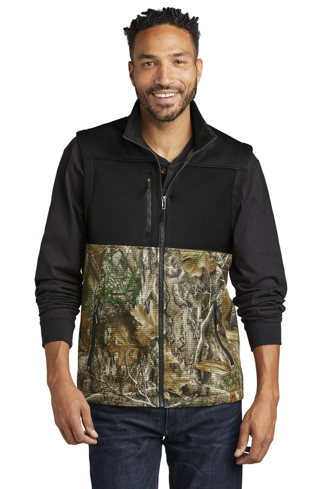 russell outdoors ru604 realtree ® atlas colorblock soft shell vest Front Fullsize