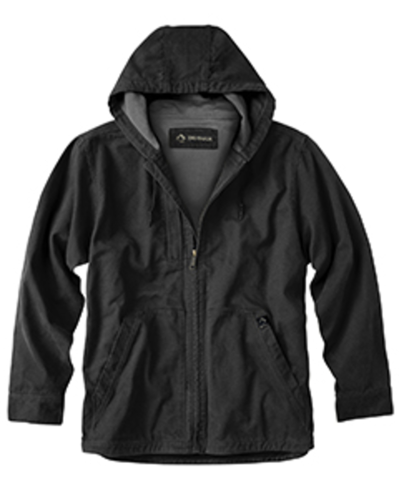 dri duck dd5090t men's 100% cotton 12 oz. canvas/polyester thermal lining hooded tall laredo jacket Front Fullsize