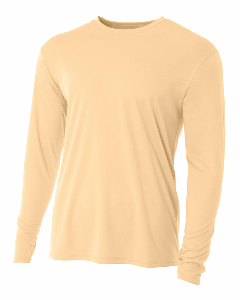 A4 NB3165 Youth Long Sleeve Cooling Performance Crew Shirt Front Fullsize"