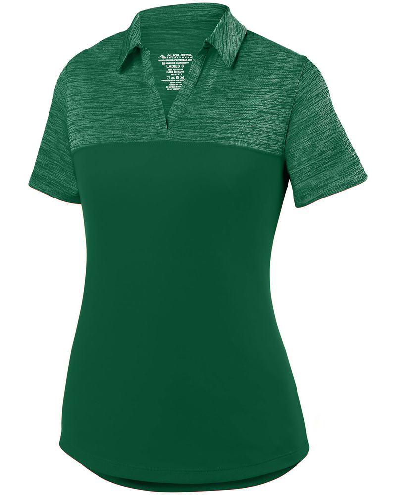 augusta sportswear 5413 ladies shadow tonal heather polo Front Fullsize