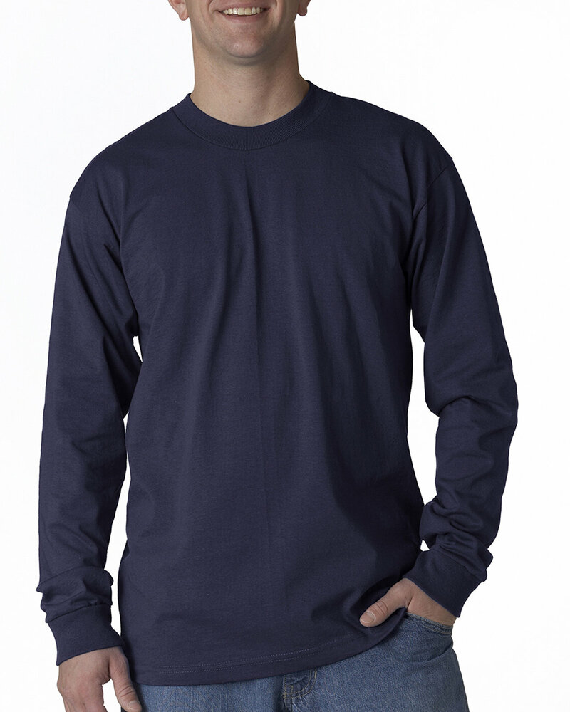 Bayside BA2955 Adult 6.1 oz., Cotton Long Sleeve T-Shirt Front Fullsize"