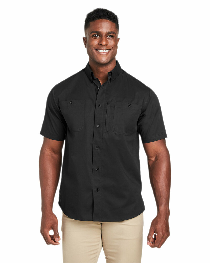 Harriton M585 Men's Advantage IL Short-Sleeve Work Shirt Front Fullsize"