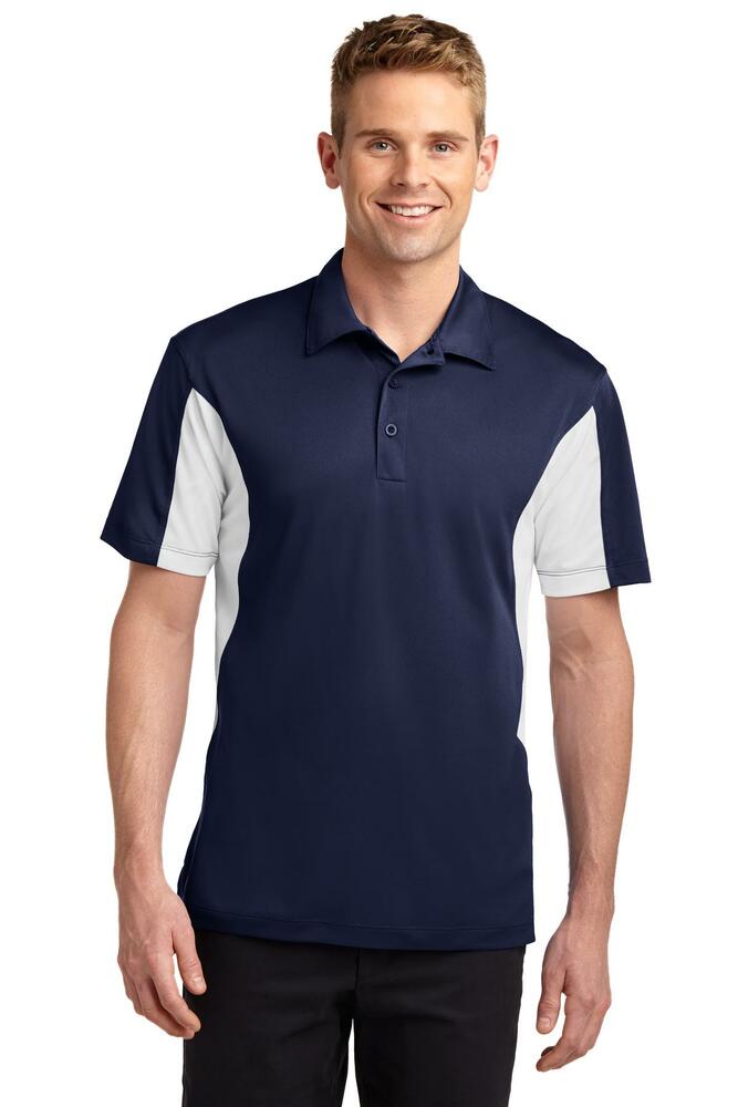 Sport-Tek ST655 Side Blocked Micropique Sport-Wick ® Polo Front Fullsize"