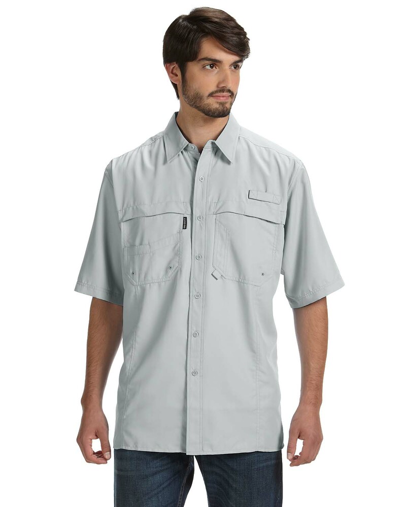 dri duck dd4406 men's 100% polyester short-sleeve fishing shirt Front Fullsize
