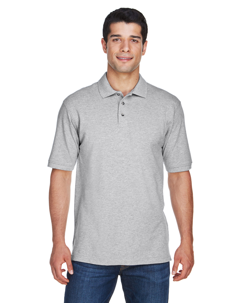 harriton m200t men's tall 6 oz. ringspun cotton piqué short-sleeve polo Front Fullsize