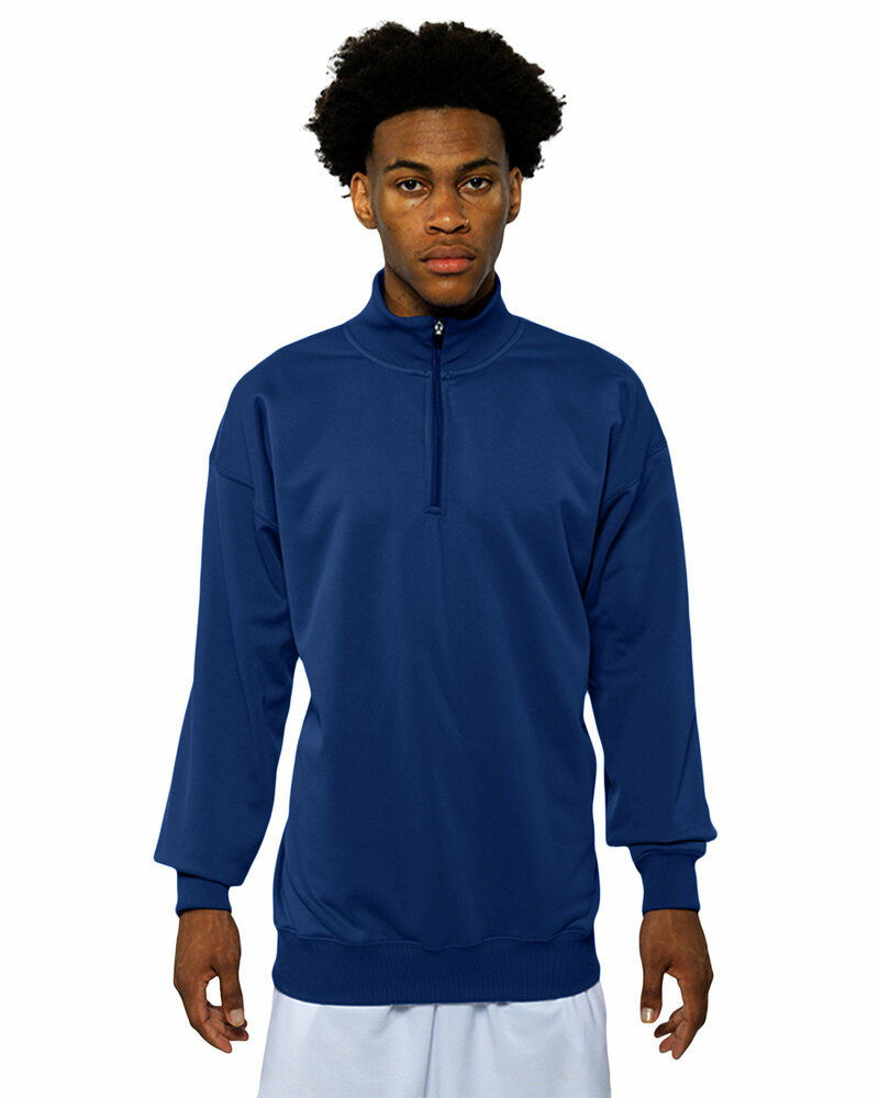 a4 n4282 adult sprint fleece quarter-zip Front Fullsize