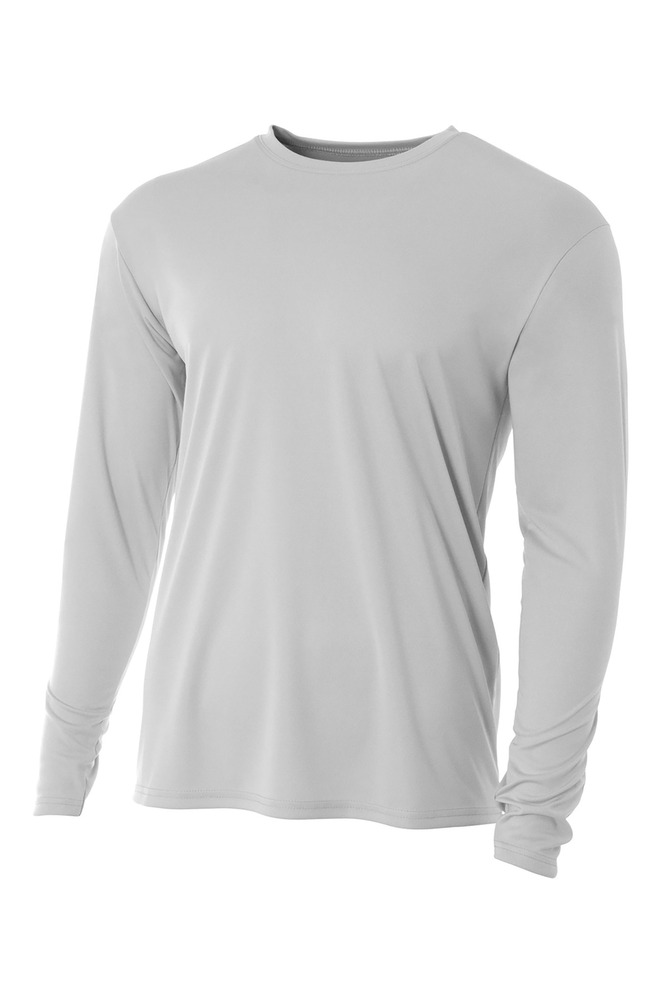 A4 NB3165 Youth Long Sleeve Cooling Performance Crew Shirt Front Fullsize"