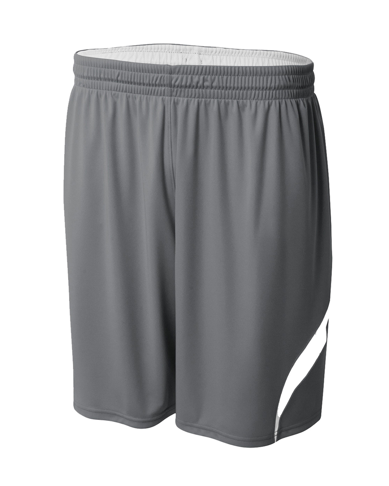 a4 nb5364 youth performance double/double reversible basketball short Front Fullsize