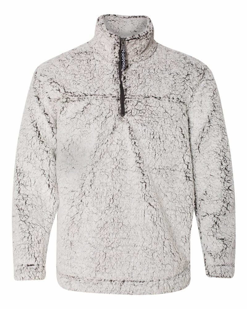 boxercraft q10 unisex sherpa fleece quarter-zip pullover Front Fullsize