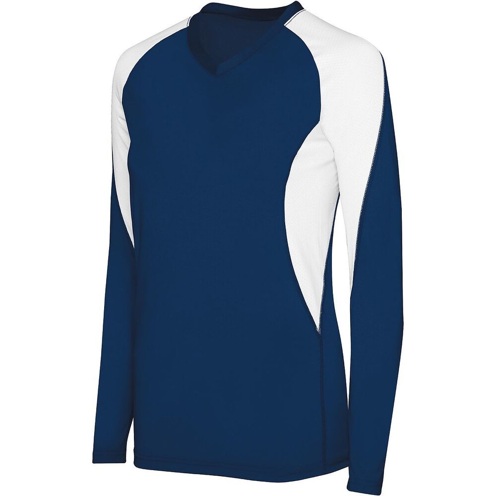 HighFive 342182 Ladies Long Sleeve Court Jersey Front Fullsize"