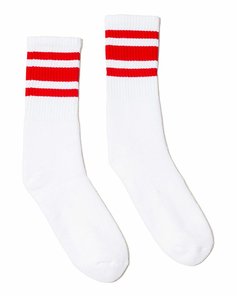 socco sc100 usa-made striped crew socks Front Fullsize