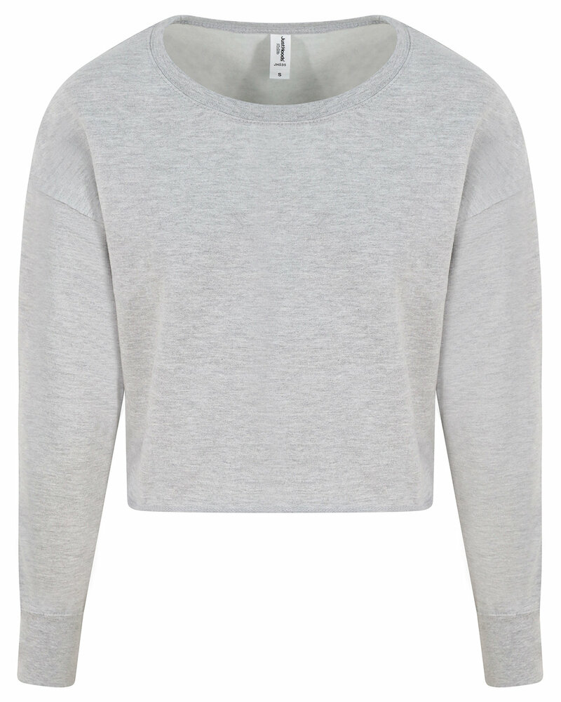 just hoods by awdis jha035 ladies' cropped pullover sweatshirt Front Fullsize