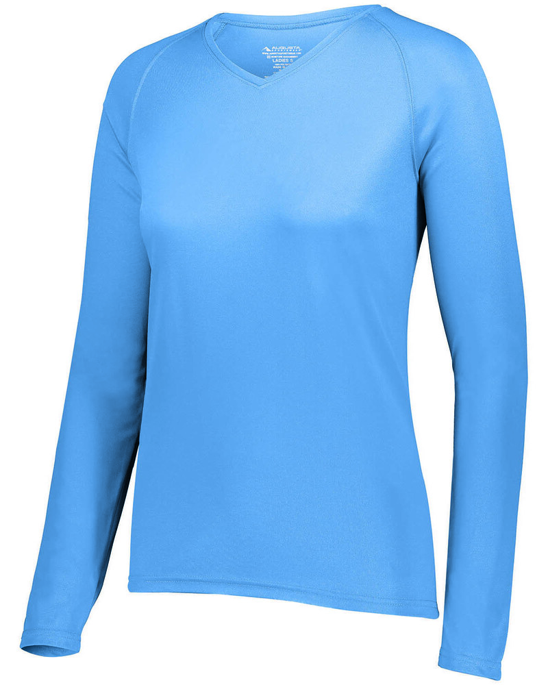 augusta sportswear 2797 ladies attain wicking long sleeve tee Front Fullsize