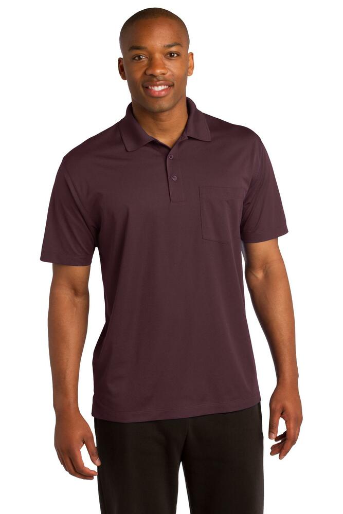 Sport-Tek ST651 Micropique Sport-Wick ® Pocket Polo Front Fullsize"