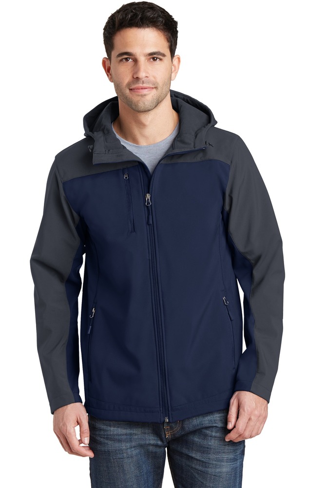 port authority j335 hooded core soft shell jacket Front Fullsize