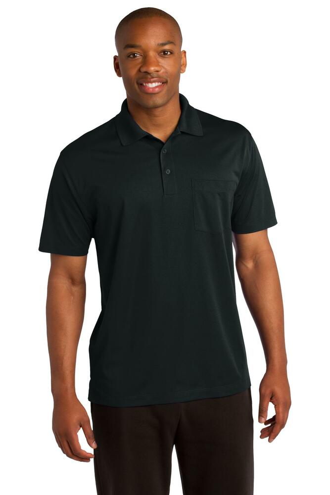 sport-tek st651 micropique sport-wick ® pocket polo Front Fullsize