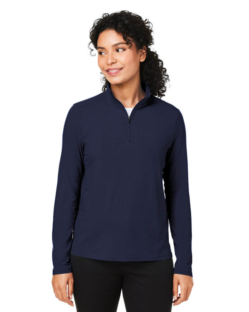 devon & jones dg425w ladies' raleigh stretch quarter-zip Front Fullsize