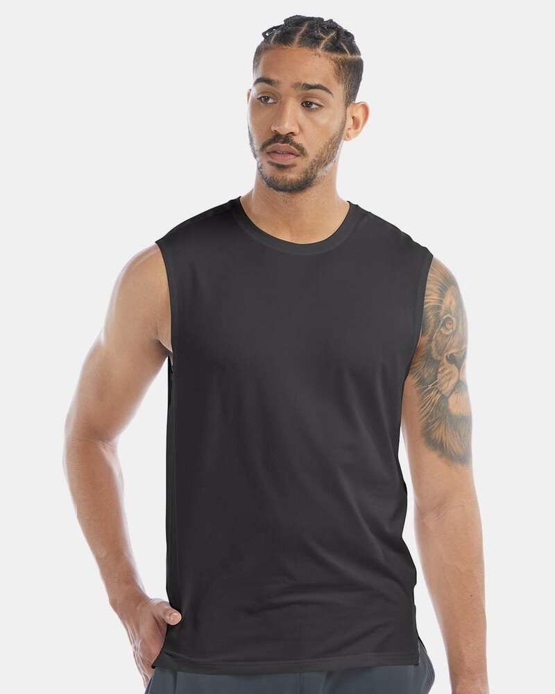 champion chp170 adult sport muscle t-shirt Front Fullsize