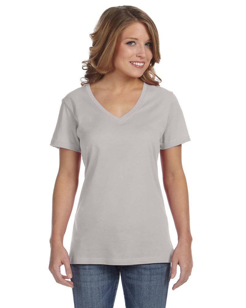 Anvil 392A Ladies' Featherweight V-Neck T-Shirt Front Fullsize"