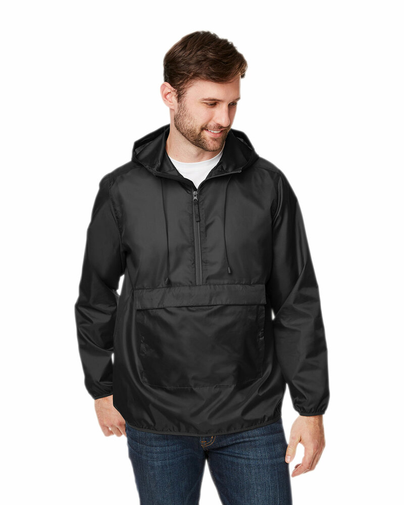team 365 tt77 adult zone protect packable anorak jacket Front Fullsize