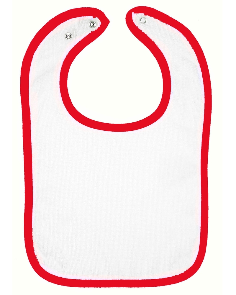 Rabbit Skins 1003 Infant Contrast Trim Terry Bib Front Fullsize"