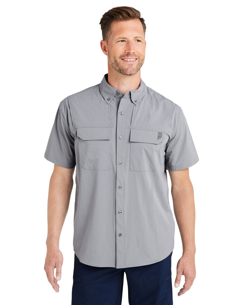 HUK H150183 Men's Creekbed Short Sleeve Shirt Front Fullsize"