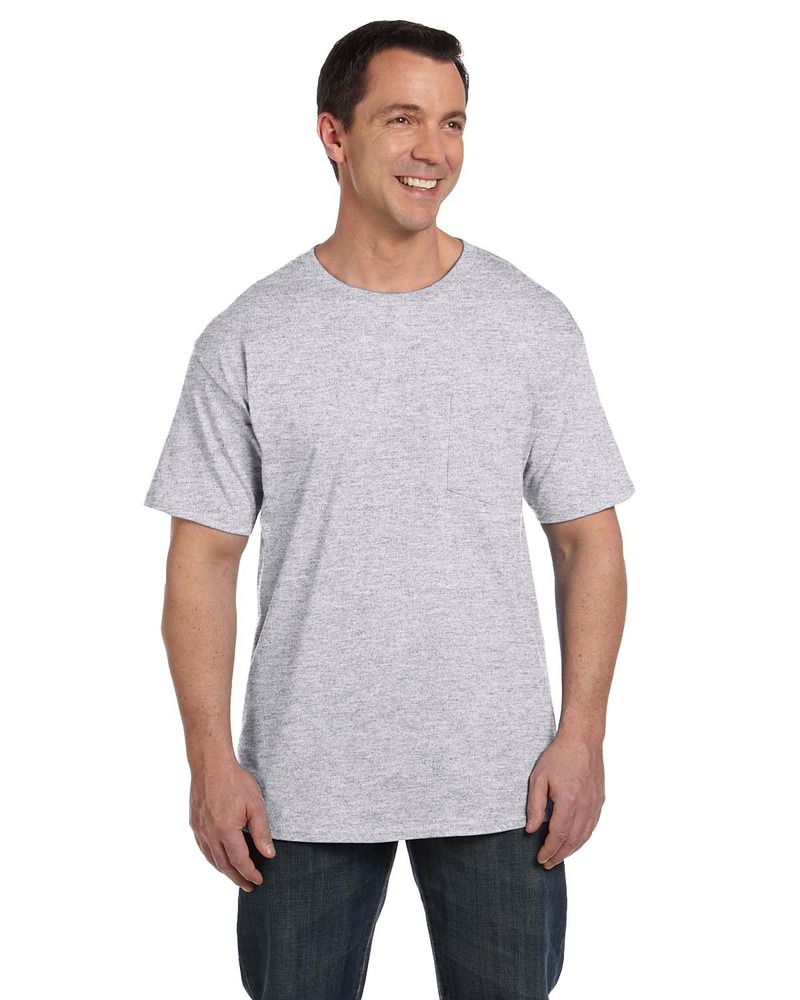 Hanes 5190P Adult Beefy-T® with Pocket Front Fullsize"