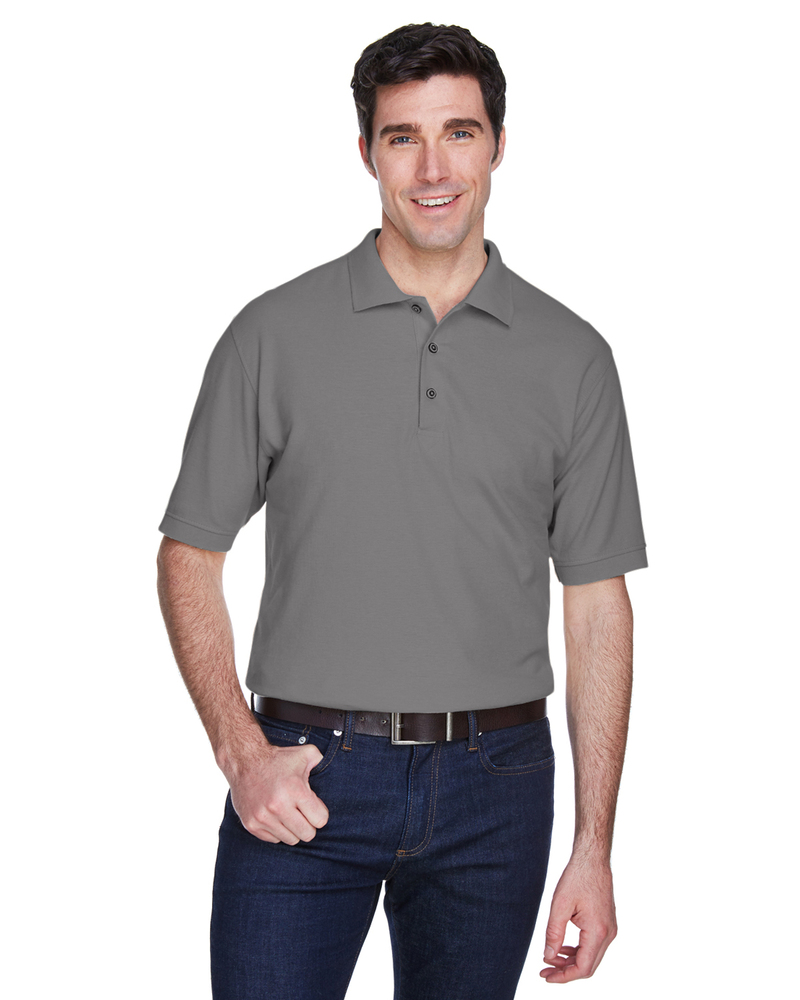 UltraClub 8540 Men's Whisper Piqué Polo Front Fullsize"