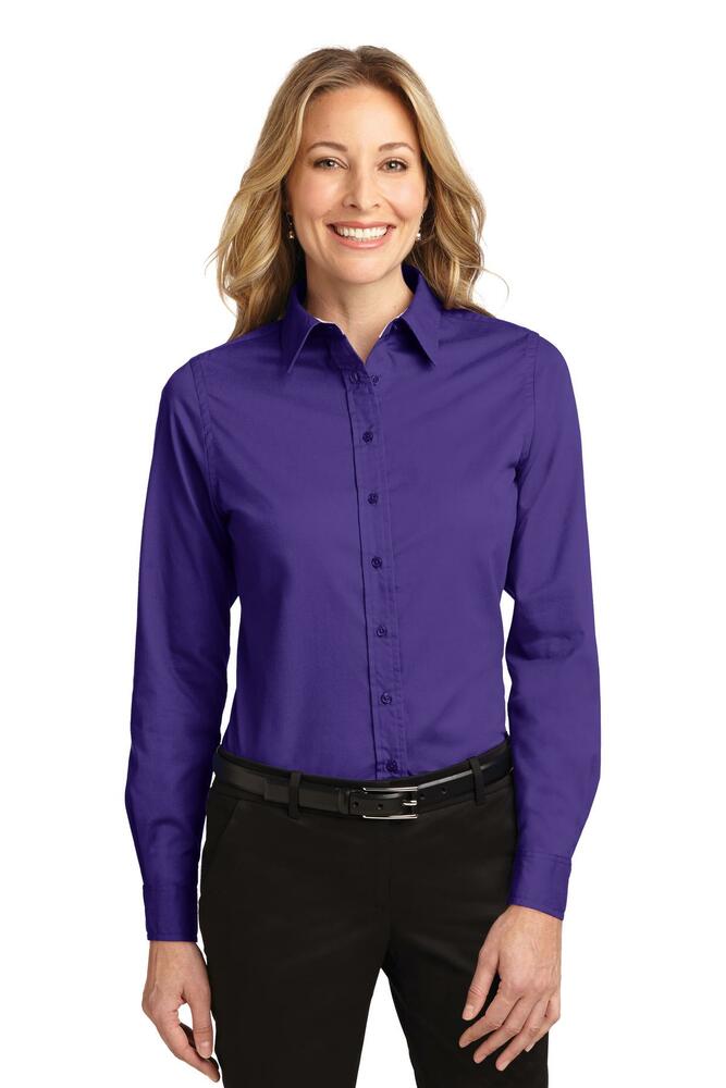 Port Authority L608 Ladies Long Sleeve Easy Care Shirt Front Fullsize"