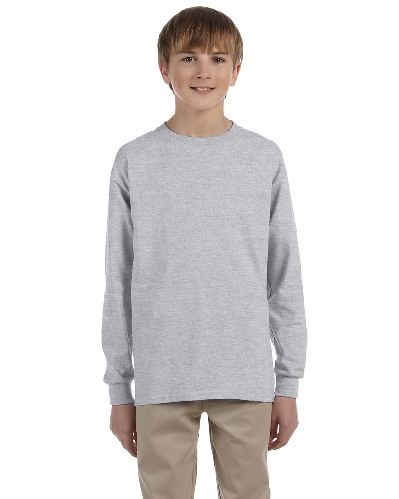 Jerzees 29BL Youth Dri-Power ® Active 50/50 Cotton/Poly Long Sleeve T-Shirt Front Fullsize"