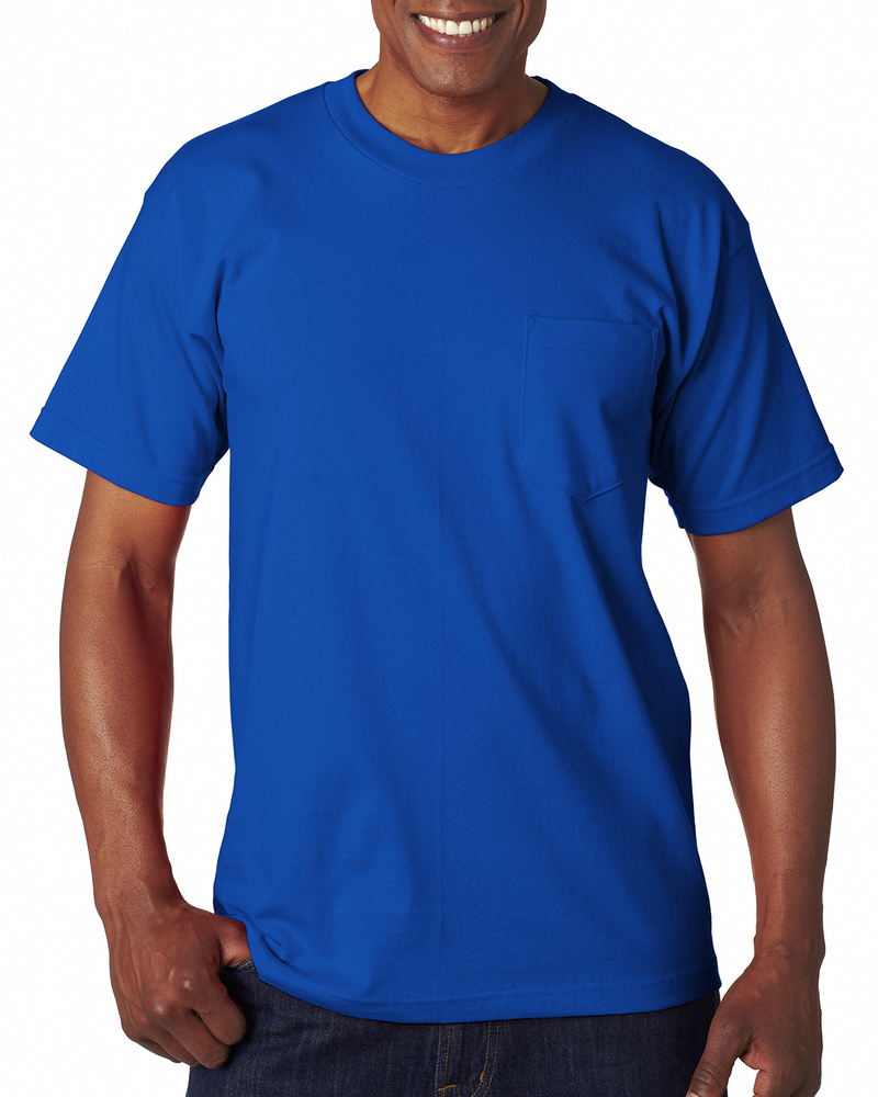 Bayside BA7100 Adult 6.1 oz., 100% Cotton Pocket T-Shirt Front Fullsize"