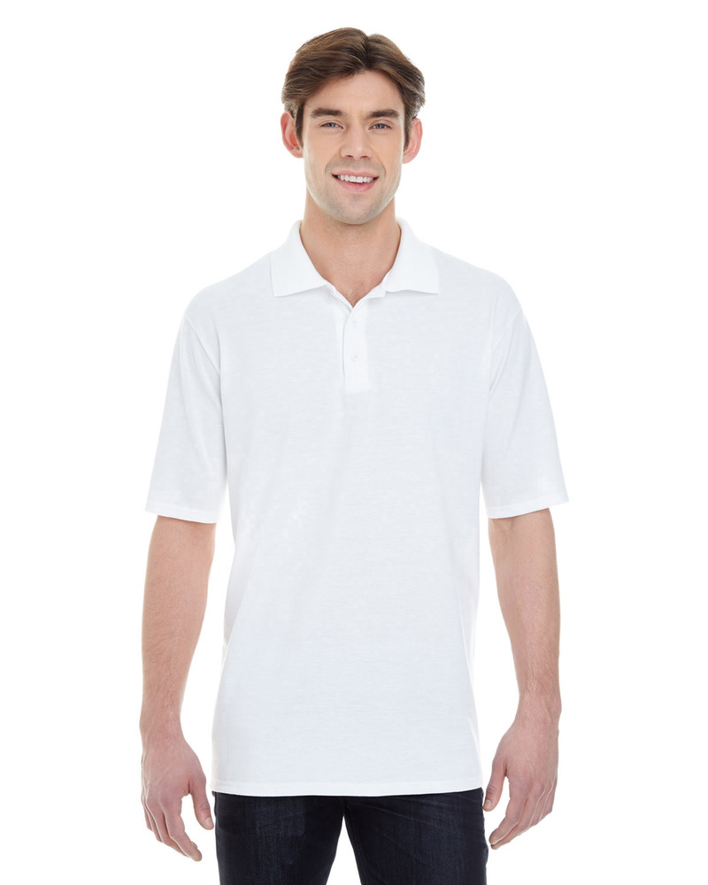 Hanes 055P Men's 6.5 oz. X-Temp® Piqué Short-Sleeve Polo with Fresh IQ Front Fullsize"